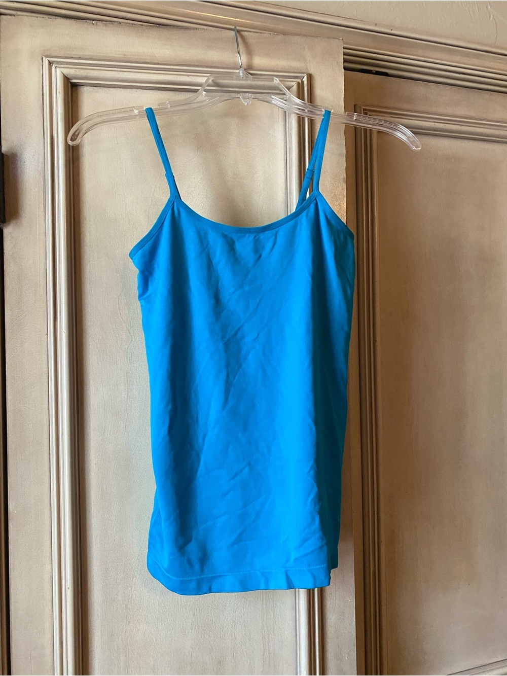 Lena Women’s Blue Solid Shaping Camisole Adjustable Strap, Size S/M